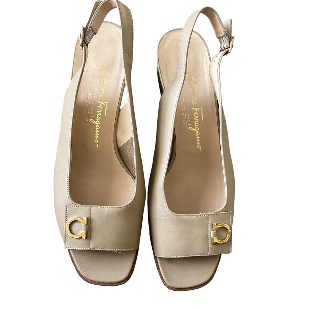 Salvatore Ferragamo slip on heels, Size 10